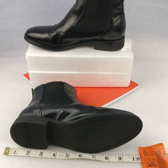 Ankle boot Vegan Leather Upper/Real Leather Lining Pull On Comfort Chelsea Boot - Picture 8 of 8